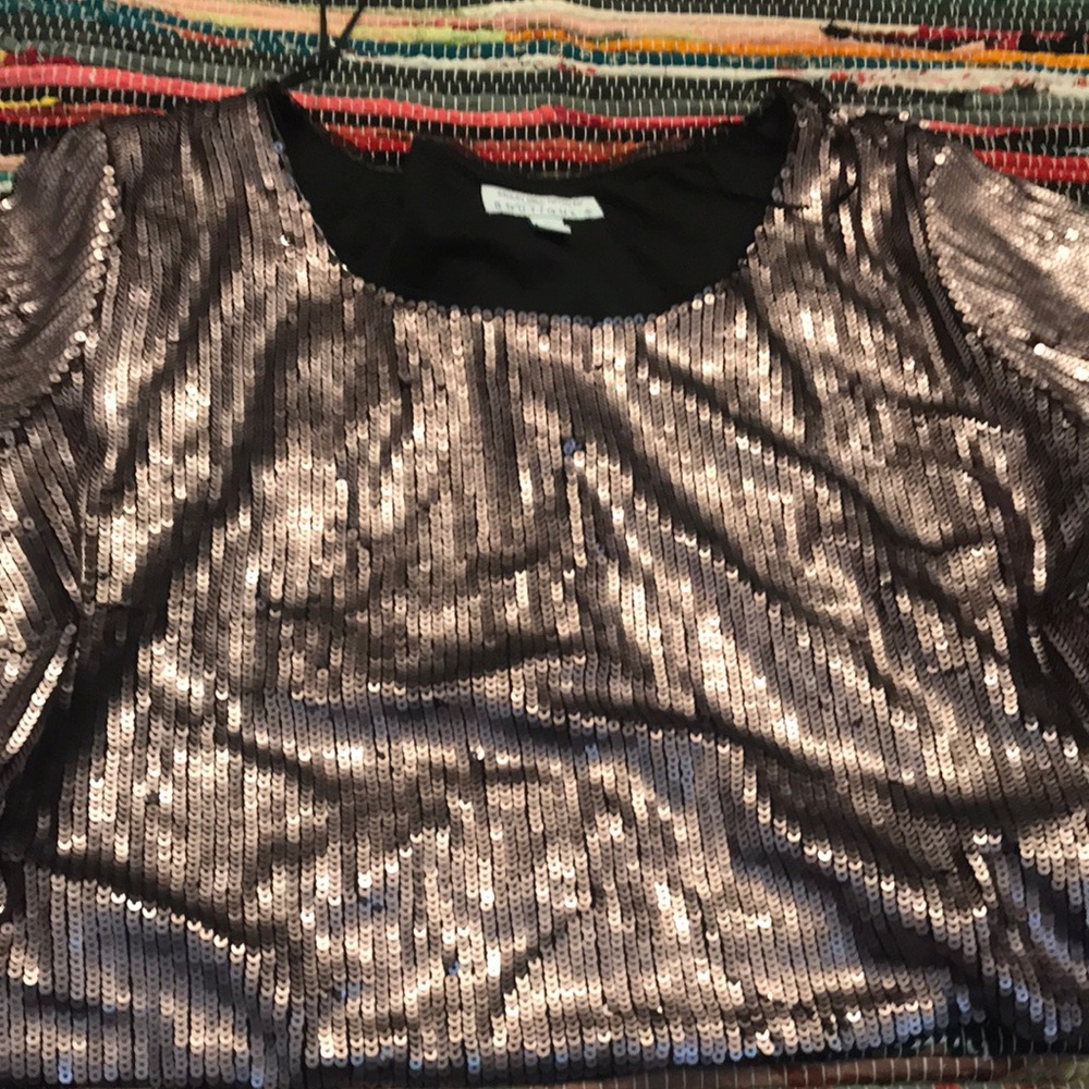 Ashley Nell Tipton sequin top